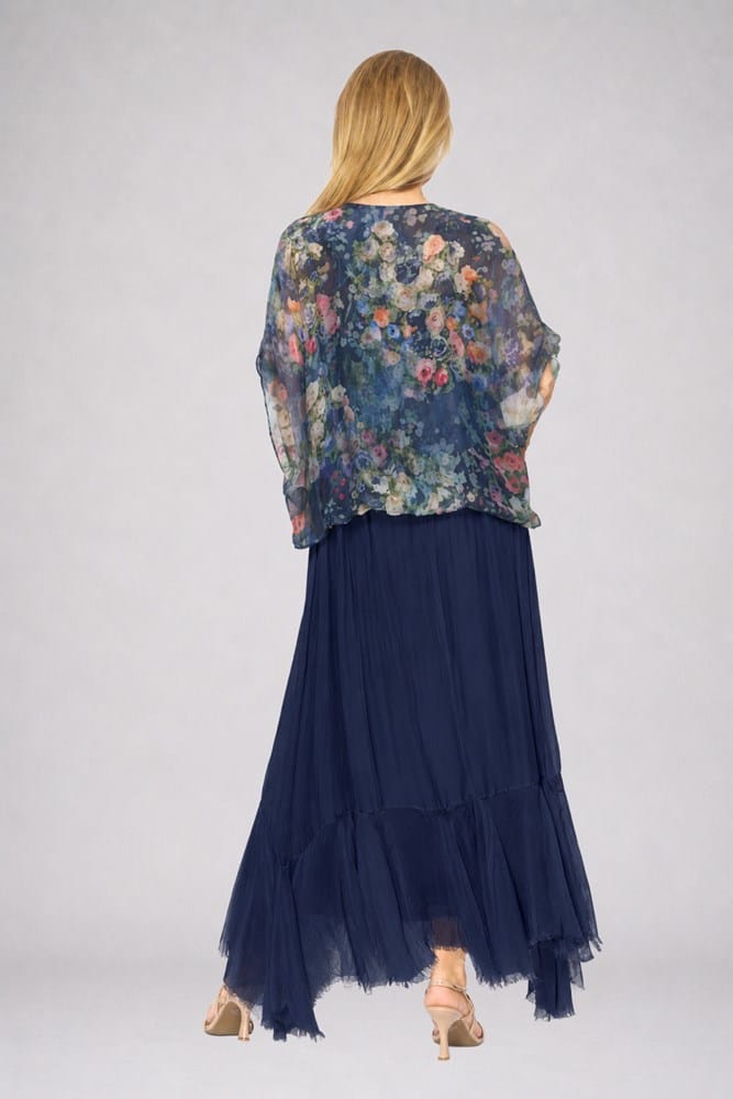 Load image into Gallery viewer, La Strada Womens Bat Wing Top - Navy Floral
