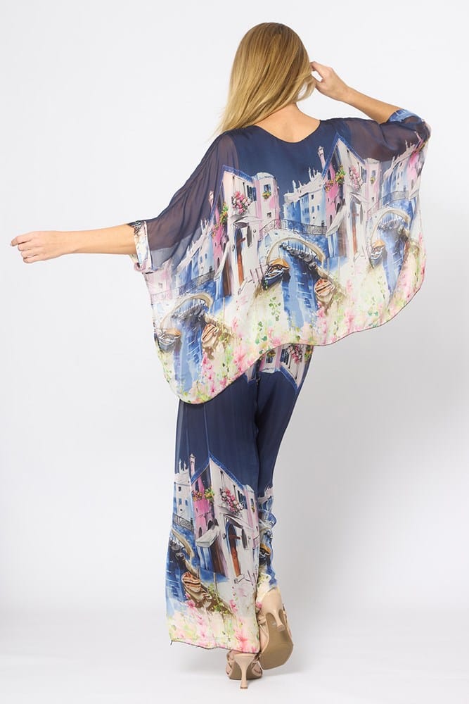 Load image into Gallery viewer, La Strada Womens Pants - Navy Castle
