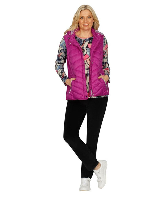 Sportswave Womens Puffer Vest with Print Lining