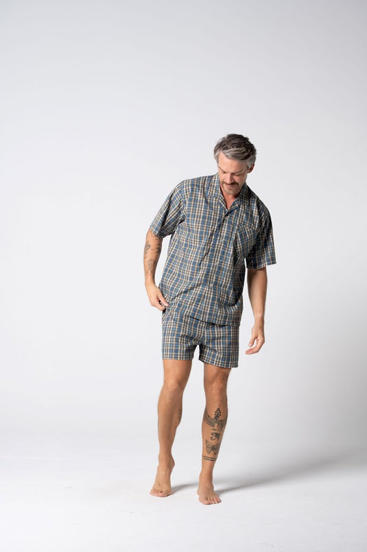 Lynx Mens Summer Short Sleeve Set - Hinterland Check