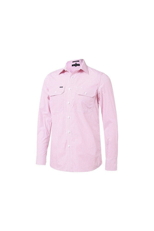 Pilbara Mens Check Dual Pocket Long Sleeve Shirt