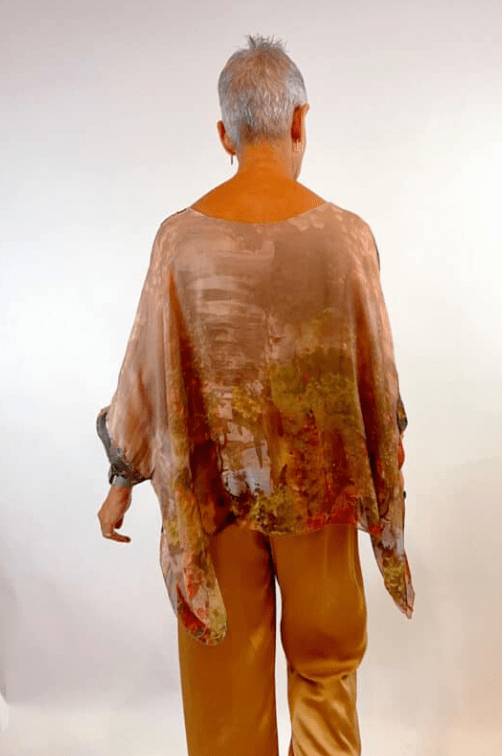 Load image into Gallery viewer, La Strada Womens Silk Viscose Kaftan Top
