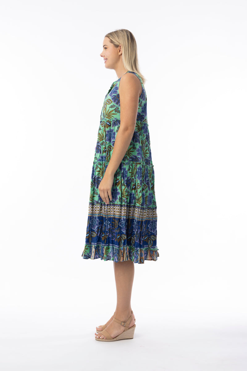 Load image into Gallery viewer, Orientique Womens Las Cuevas Dress Layers Sleeveless
