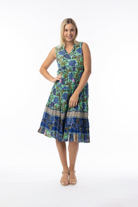 Orientique Womens Las Cuevas Dress Layers Sleeveless