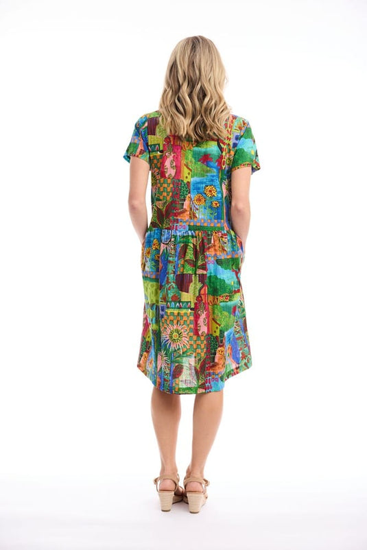 Orientique Womens Le Moulin Dress Boxy
