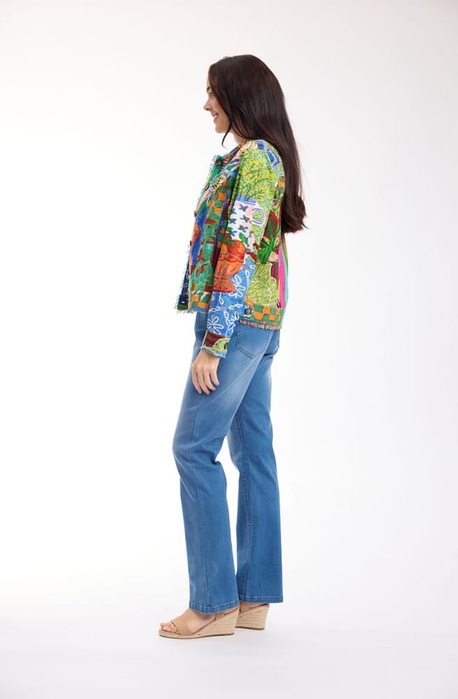 Load image into Gallery viewer, Orientique Womens Le Moulin Jacket Fringe
