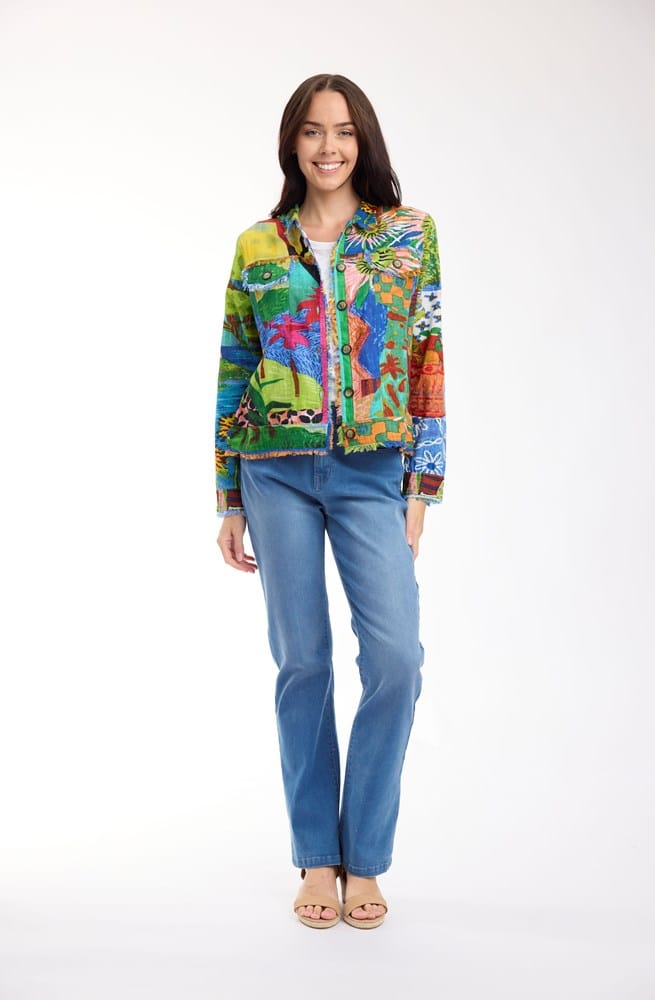 Load image into Gallery viewer, Orientique Womens Le Moulin Jacket Fringe
