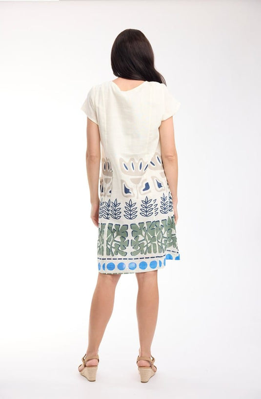 Orientique Womens Liberte White Dress Bib Pockets