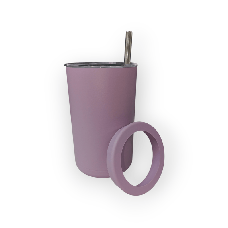 Load image into Gallery viewer, Frank Green Ceramic Reusable Iced Coffee Cup WITH Straw- Lilac Haze
