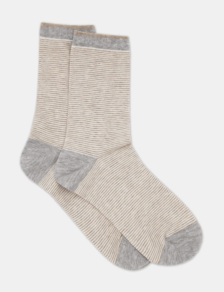 Load image into Gallery viewer, Levante Lina Fine Stripe Crew Sock
