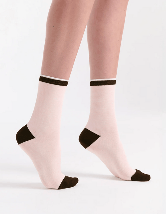 Levante Lina Fine Stripe Crew Sock