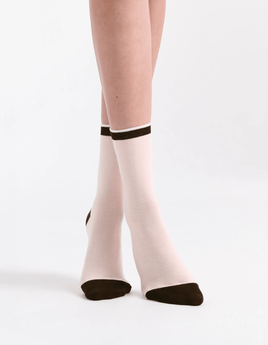 Levante Lina Fine Stripe Crew Sock