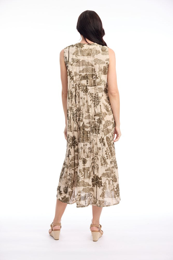 Load image into Gallery viewer, Orientique Womens Loumarin Dress Maxi V Sleeveless
