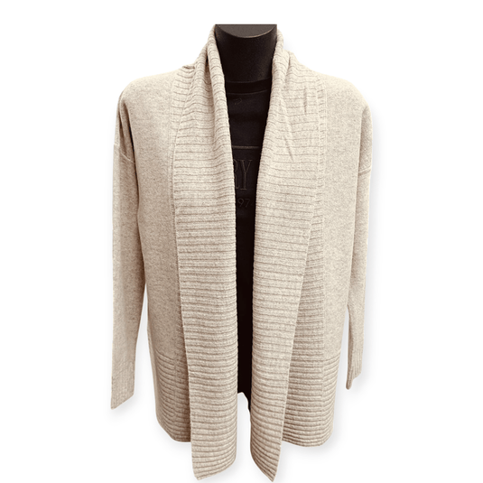 See Saw Womens 100% Luxe Merino Wool Rib Shawl Cardigan