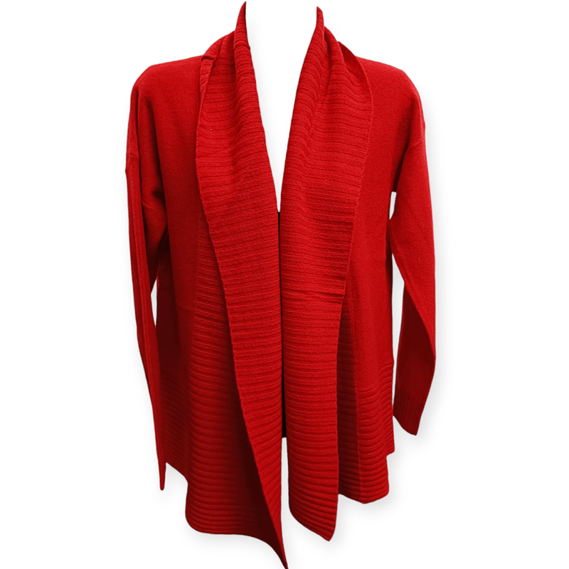 Load image into Gallery viewer, See Saw Womens 100% Luxe Merino Wool Rib Shawl Cardigan
