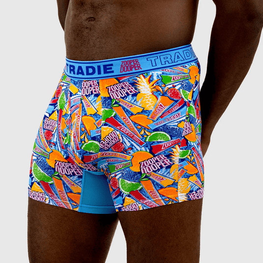 Tradie Mens Bamboo No Chafe Mid Length Trunk - Zooper Magic