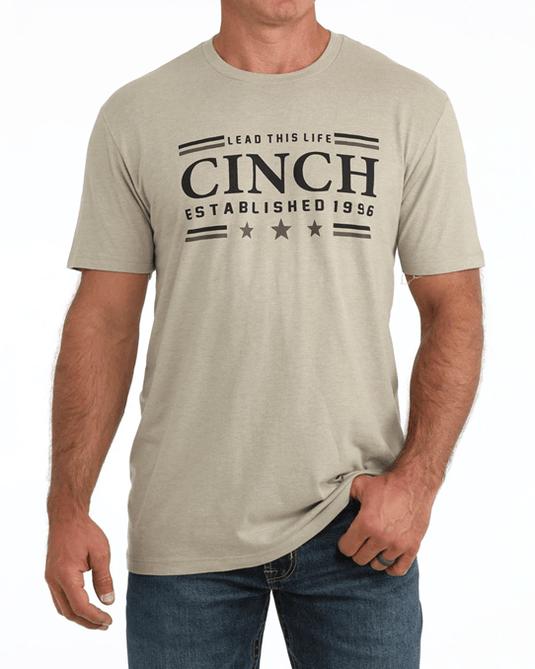 Cinch Men's Khaki Lead This Life Tee