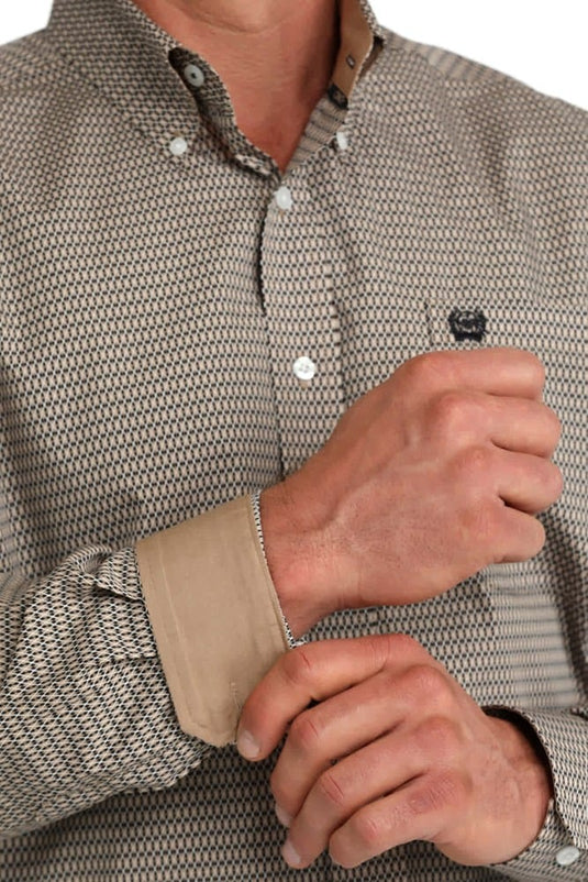 Cinch Mens Classic Fit Patterned Long Sleeve Shirt