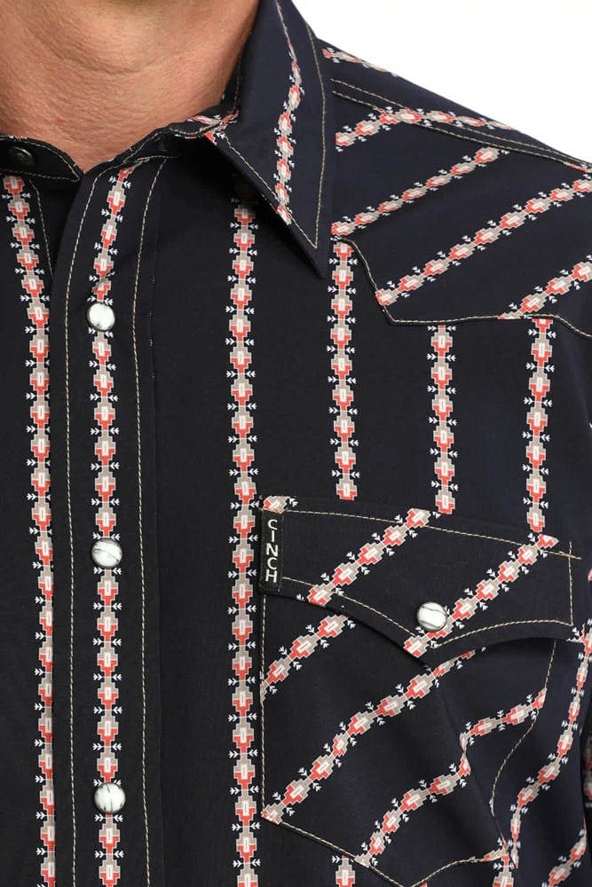 Load image into Gallery viewer, Cinch Mens Modern Fit Retro Striped Long Sleeve Shirt
