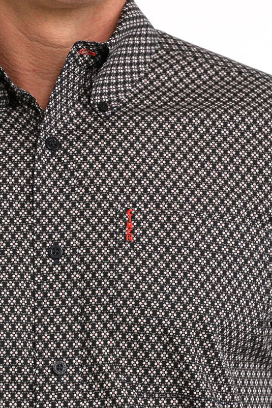 Cinch Mens Modern Fit Patterned Long Sleeve Shirt
