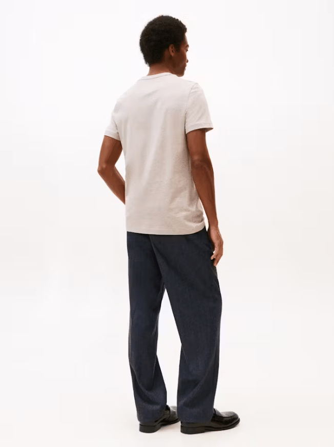Load image into Gallery viewer, Tommy Hilfiger Mens Logo Tee - Heathered Pebble
