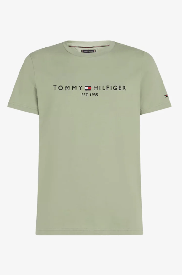 Load image into Gallery viewer, Tommy Hilfiger Mens Logo Tee - Earth Sage
