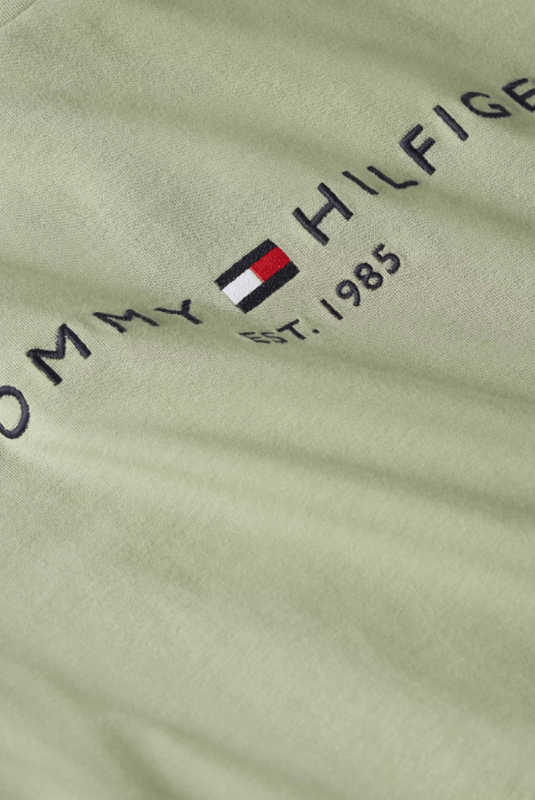 Tommy Hilfiger Mens Logo Tee - Earth Sage