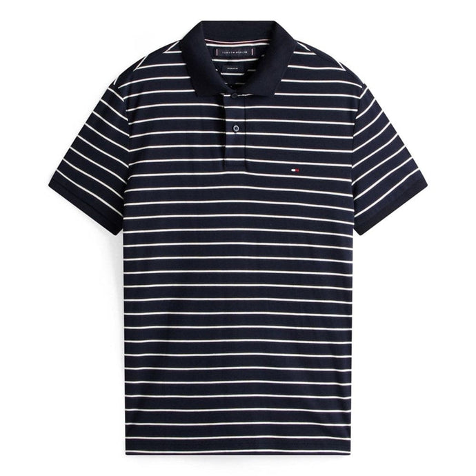 Tommy Hilfiger Mens Liquid Cotton Polo - Desert Sky/Ivory Petal