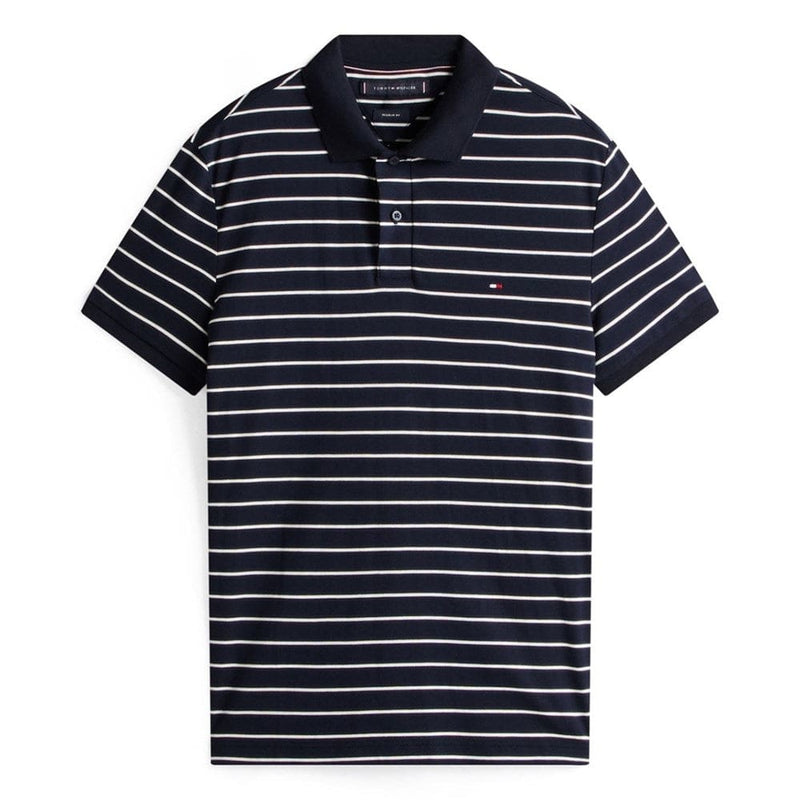 Load image into Gallery viewer, Tommy Hilfiger Mens Liquid Cotton Polo - Desert Sky/Ivory Petal
