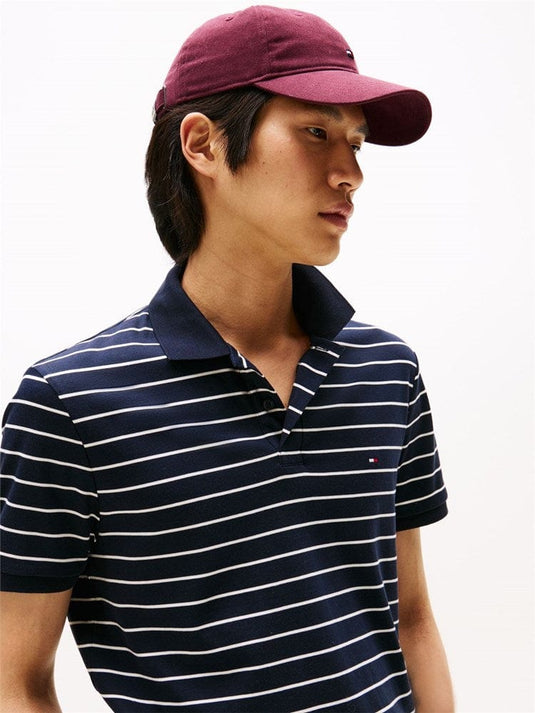 Tommy Hilfiger Mens Liquid Cotton Polo - Desert Sky/Ivory Petal