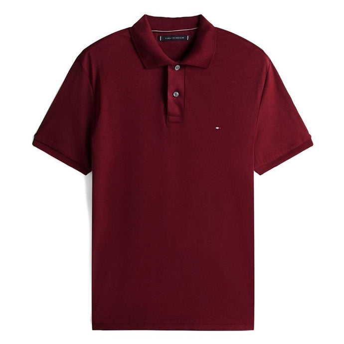 Tommy Hilfiger Mens Liquid Cotton Polo - Deep Rouge