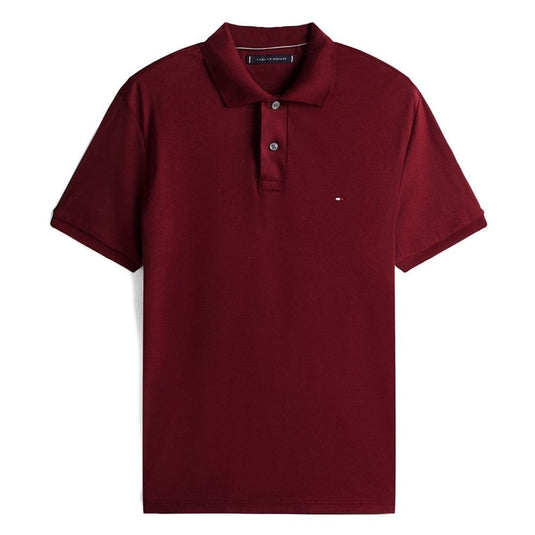 Tommy Hilfiger Mens Liquid Cotton Polo - Deep Rouge