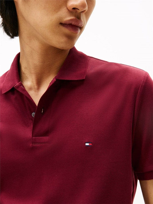 Tommy Hilfiger Mens Liquid Cotton Polo - Deep Rouge