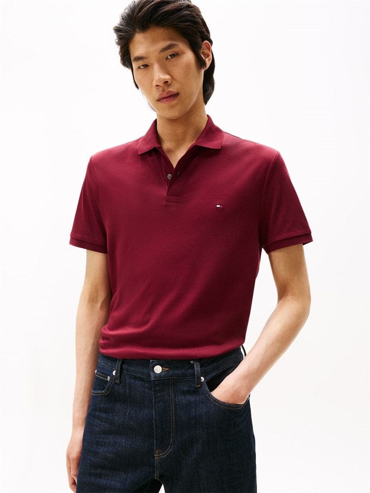 Load image into Gallery viewer, Tommy Hilfiger Mens Liquid Cotton Polo - Deep Rouge
