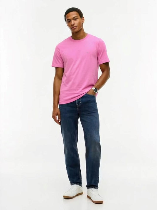 Tommy Hilfiger Mens Essential Seasonal Regular Solid Tee - Synthetic Blush