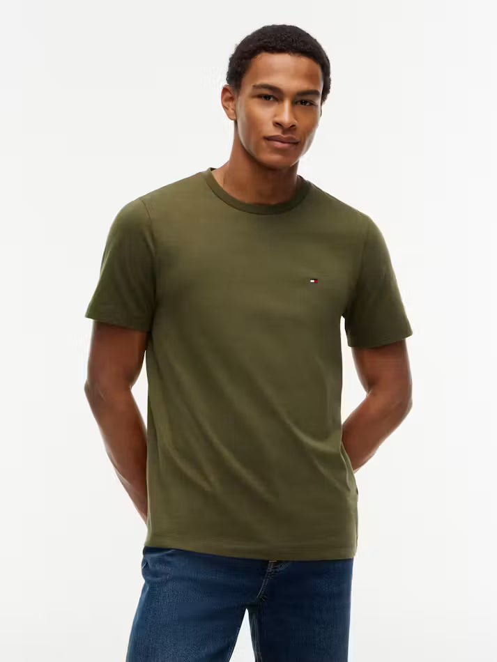 Load image into Gallery viewer, Tommy Hilfiger Mens Essential Seasonal Regular Solid Tee - Huntsman Green
