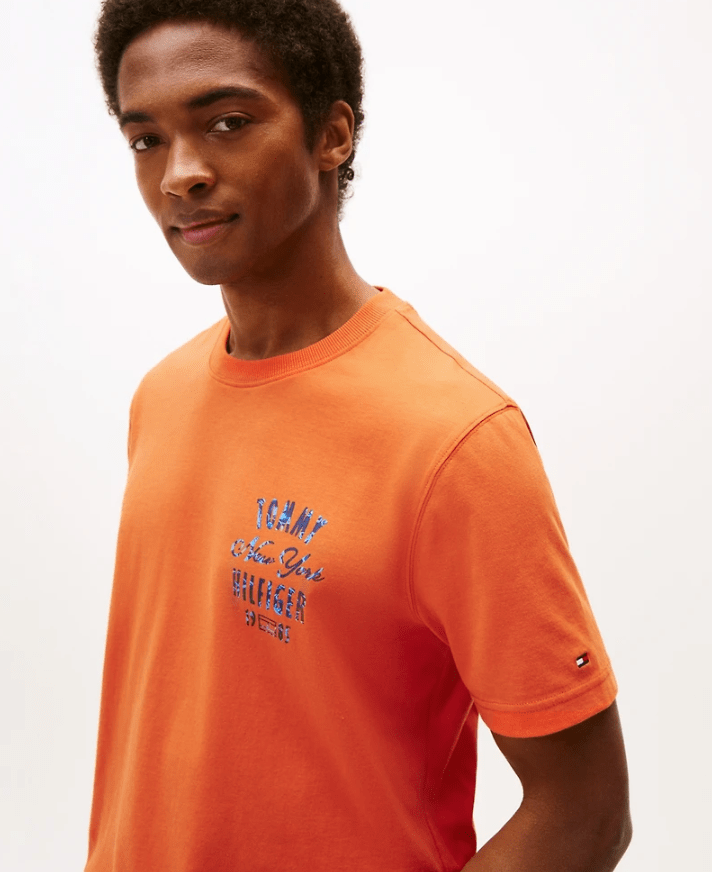 Load image into Gallery viewer, Tommy Hilfiger Mens New York Graphic T-Shirt - Brilliant Orange
