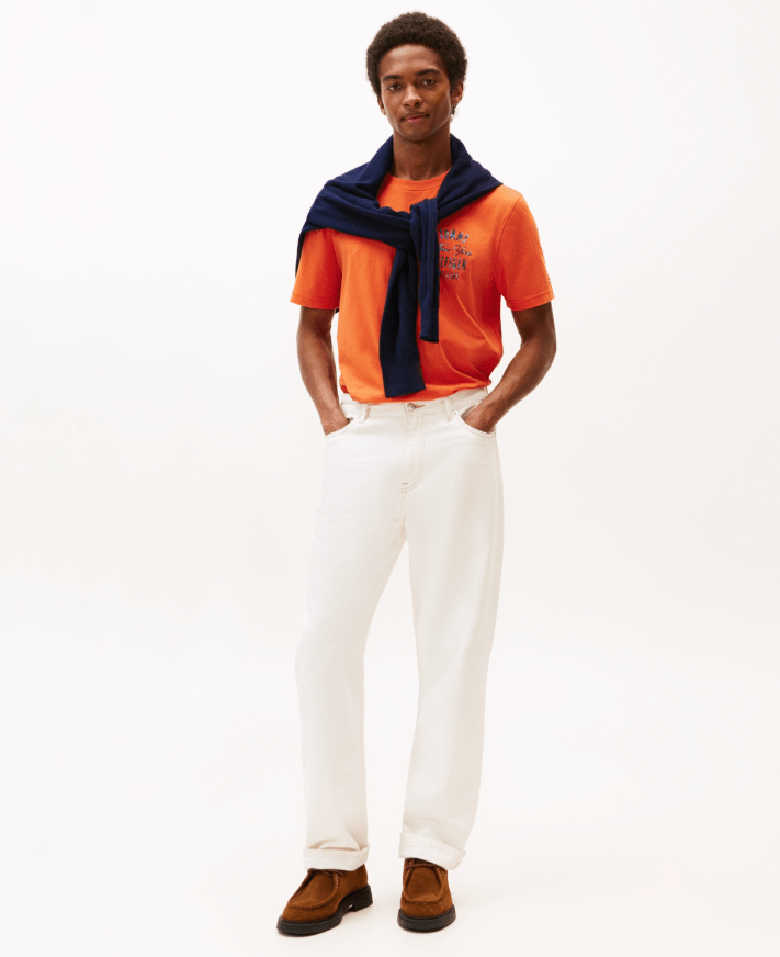 Load image into Gallery viewer, Tommy Hilfiger Mens New York Graphic T-Shirt - Brilliant Orange
