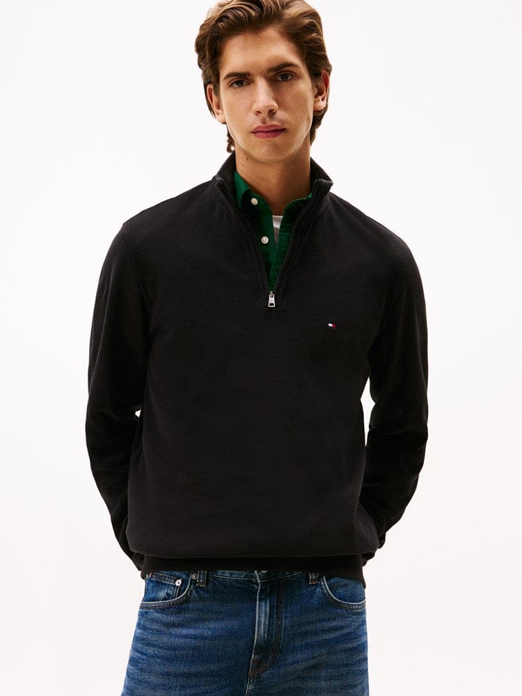Load image into Gallery viewer, Tommy Hilfiger Mens French Rib Knit 1/4 Zip Sweater
