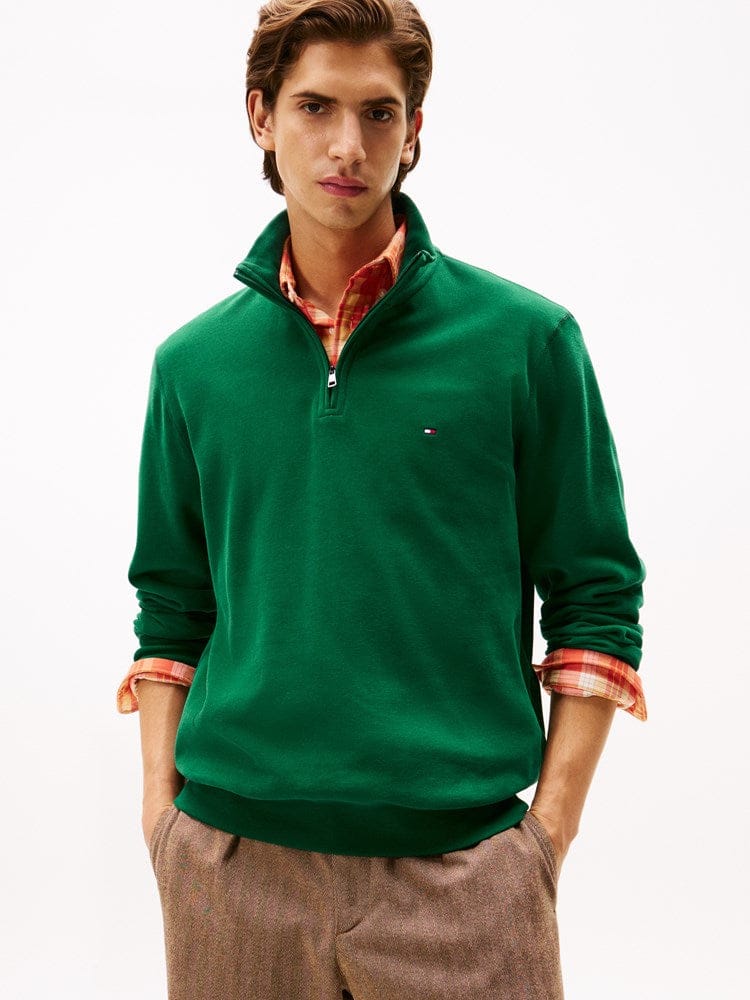 Load image into Gallery viewer, Tommy Hilfiger Mens French Rib Knit 1/4 Zip Sweater
