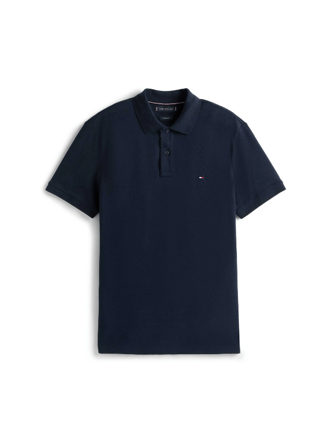 Load image into Gallery viewer, Tommy Hilfiger Mens Pique Placket Interest Regular Polo - Desert Sky
