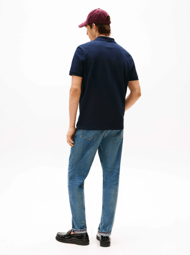 Load image into Gallery viewer, Tommy Hilfiger Mens Pique Placket Interest Regular Polo - Desert Sky

