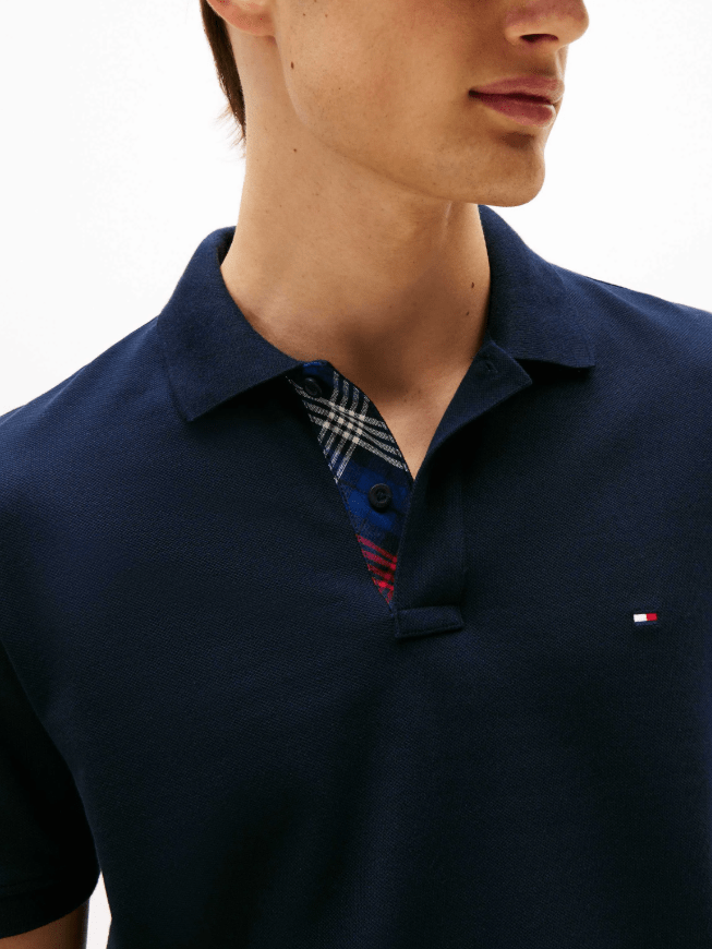 Load image into Gallery viewer, Tommy Hilfiger Mens Pique Placket Interest Regular Polo - Desert Sky
