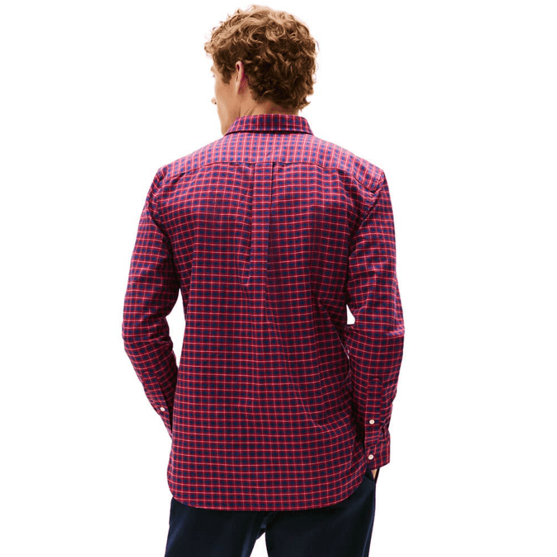 Load image into Gallery viewer, Tommy Hilfiger Mens Heritage Regular Fit Check Oxford Shirt - Regatta Red
