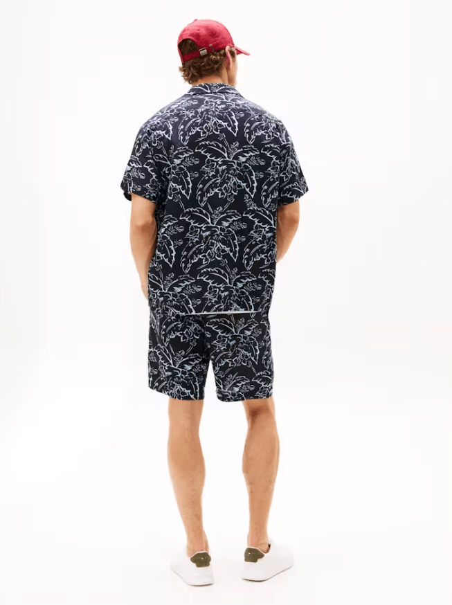 Load image into Gallery viewer, Tommy Hilfiger Mens Linen Printed Shirt - Desert Sky/Allover

