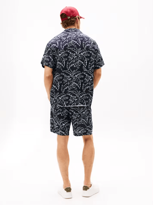 Tommy Hilfiger Mens Linen Printed Shirt - Desert Sky/Allover
