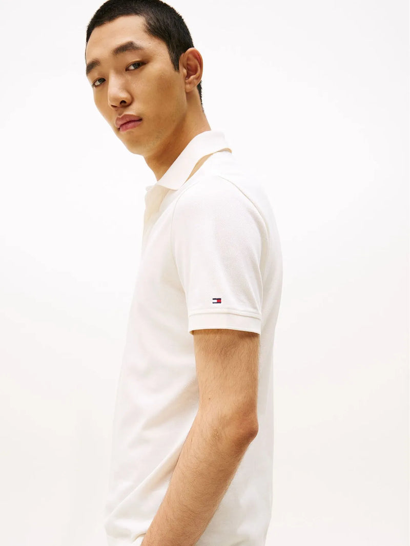 Load image into Gallery viewer, Tommy Hilfiger Mens Hidden Placket Regular Polo - Ivory Petal
