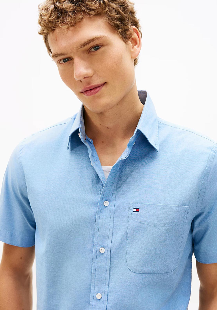 Load image into Gallery viewer, Tommy Hilfiger Mens Lightweight Short Sleeve Oxford Shirt
