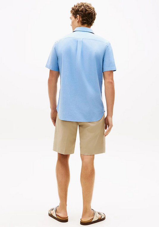 Tommy Hilfiger Mens Lightweight Short Sleeve Oxford Shirt