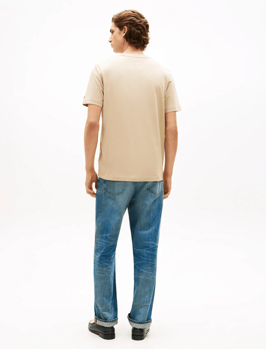 Tommy Hilfiger Mens Brand Love Stripe Tee - Sandalwood